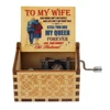 Carving Wooden Hand Crank Music Box, Mini Musical Box, You Are My Sunshine, Birthday Gift for Wife/Husband, Children's Day Gifts 2