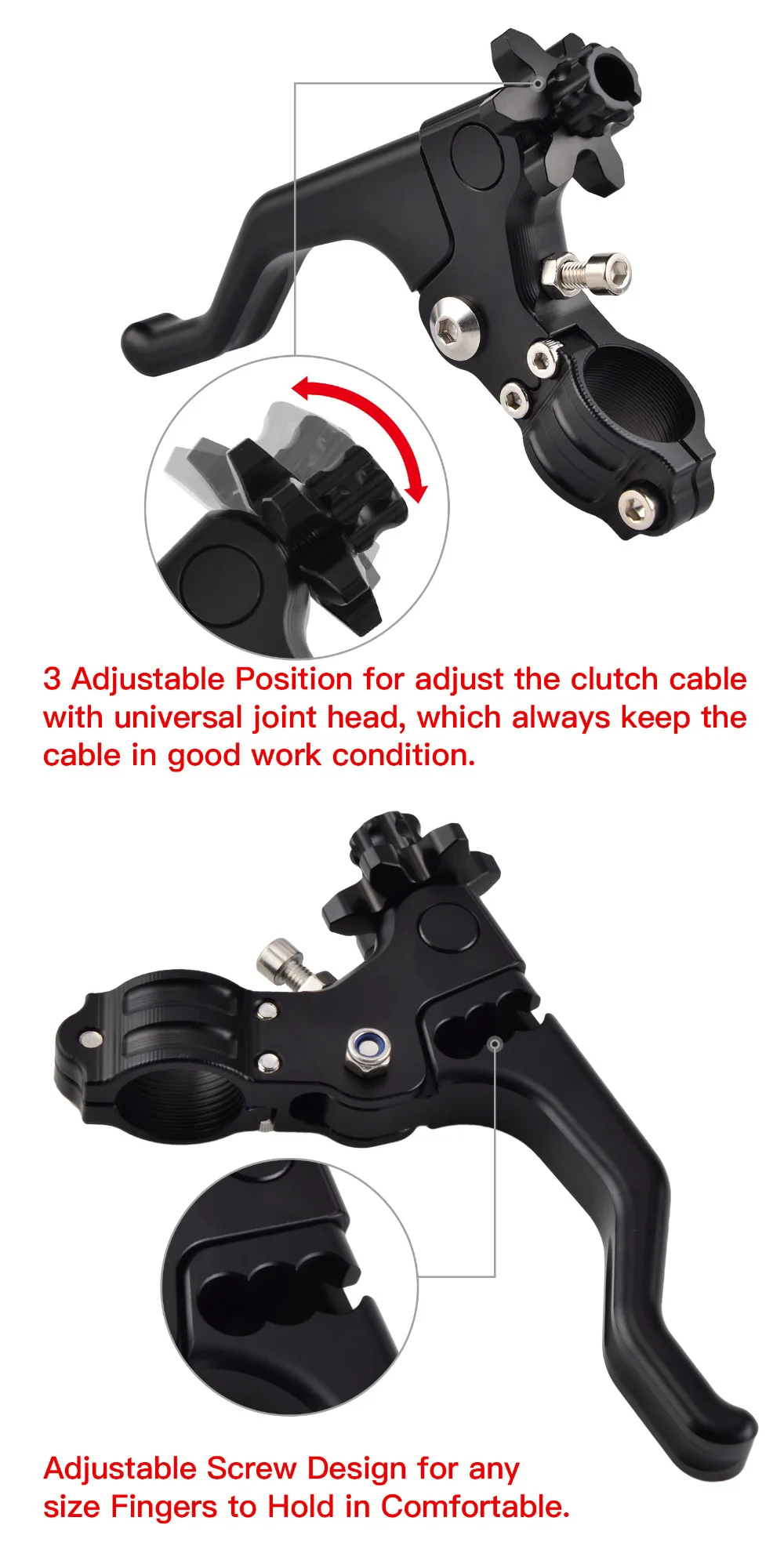 Short Stunt Clutch Lever For Honda CBR 600 F2 F3 F4 F4i 650F 600