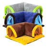 Warm Guinea Pig Hideout Tunnel Bed, Soft Removable Guinea Pig Tunnels And Tubes for Cage, Guinea Pig Hides Fleece For Rat, Sturd 5