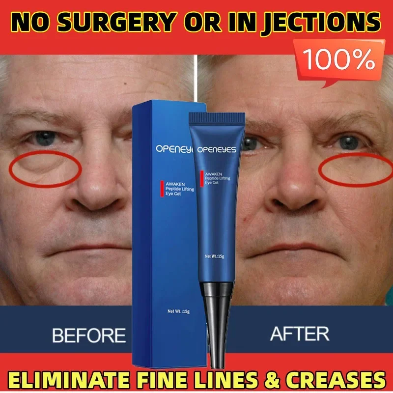 Men Retinol Wrinkle Remover Eye Cream Remove Eye Bags Anti Dark Circles Fade Fine Line Anti Swelling Brighten Repair Skin Care
