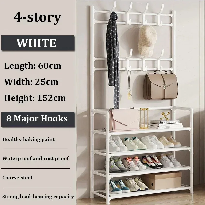model Multi-ayer Shoe Rack Clothes Hat Hangers Shoe Rack Living Room Organizer Shelves Simple Floor Shoes and Hat Racks shoe rack shoe organizer