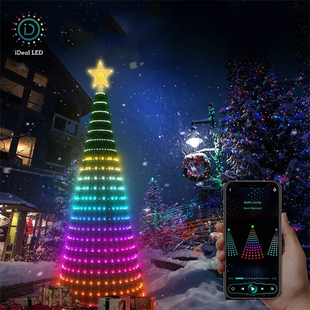 Super RGB 7 Ft Plug in DIY Smart Christmas Tree Light APP Controlled LED  Animated Lightshow Xmas Tree String Light With Remote - AliExpress