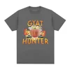 Gyat Hunter Funny Meme T-shirt Women's Fashion Retro Short sleeved T-shirt Casual Loose Large T-shirt Street Clothing 6