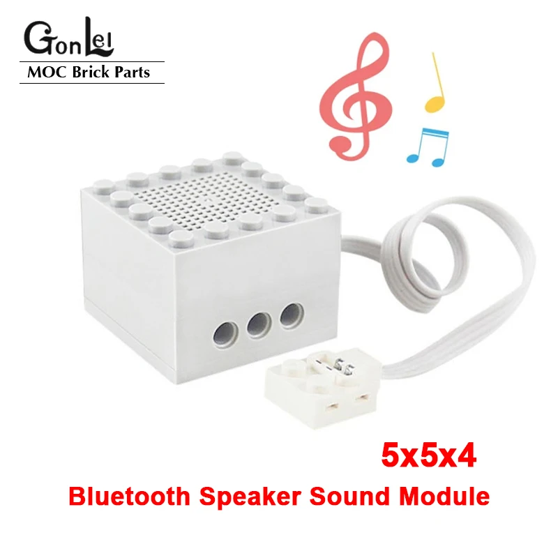 

Новый технический 5x5x4 строительный блок Bluetooth Динамик Звуковой Модуль креативный звук воспроизведение музыки мощность поезд модификация музыкальной шкатулки
