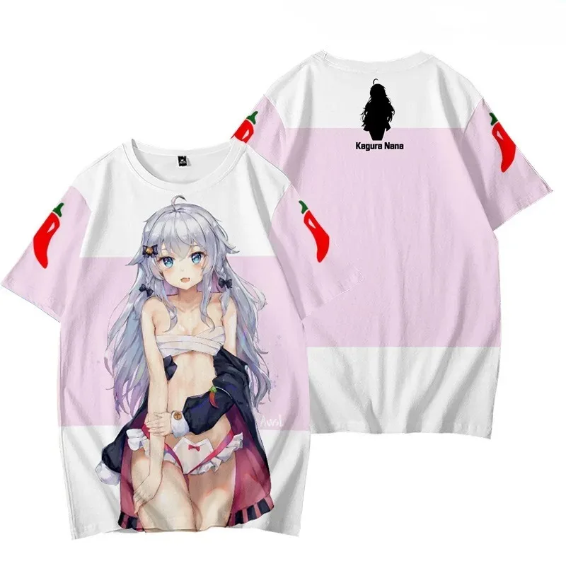 Japan Anime Kagura Nana 3D T Shirt Women Men Summer Fashion Short Sleeve Funny Tshirt Graphic Tees Streetwear Cosplay Costume