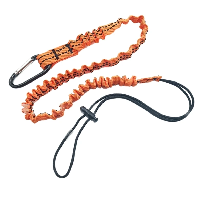 Portable Tool Lanyard Screw Locking Carabiner Thicken Safety Rope Safety Bungee Tether
