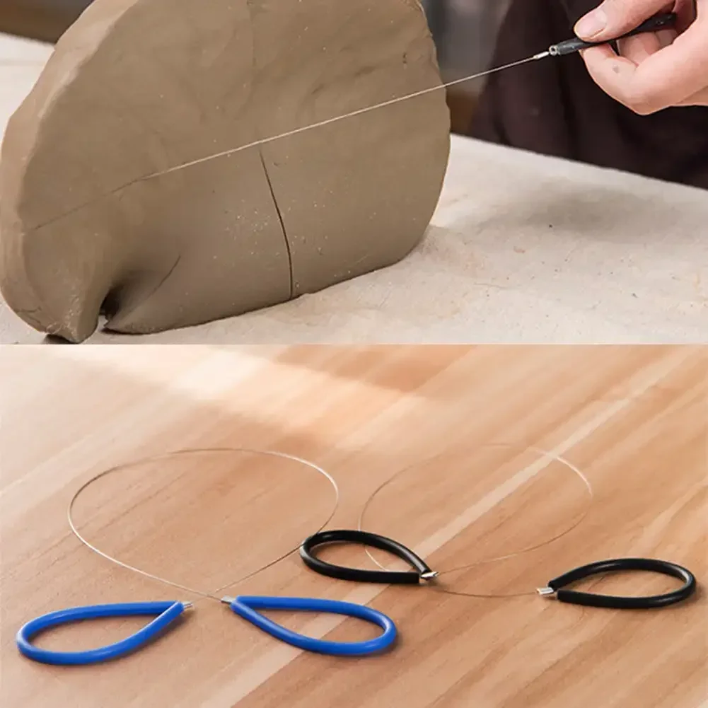 Pottery Tools Mud Cutting Tools Pottery DIY Handmade Clay Sculpture Mud Cutting Line Mud Cutting Tool Ceramic Steel Wire Drawing