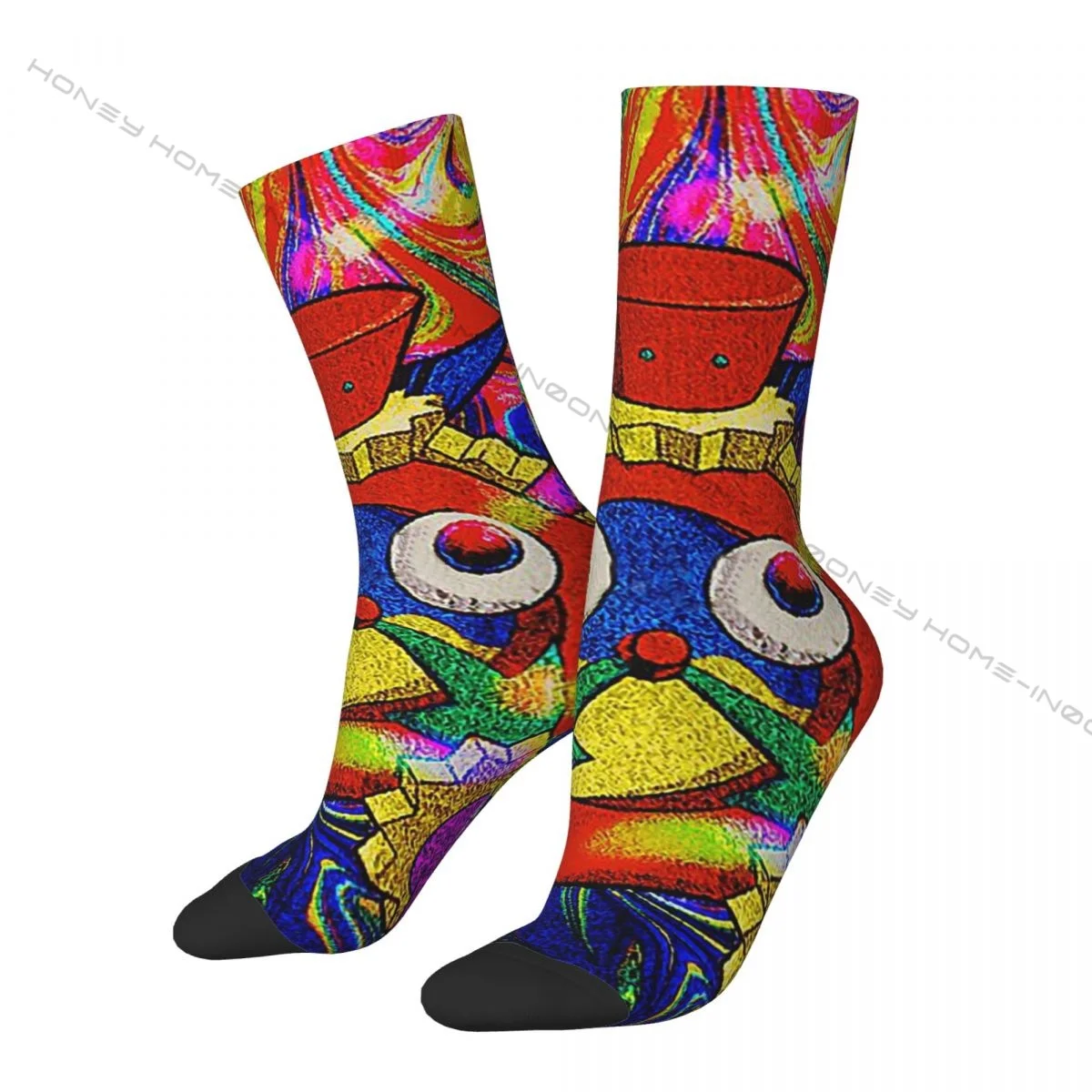 Funny Crazy Sock for Men Time Wizard Hip Hop Harajuku Yugioh Duel