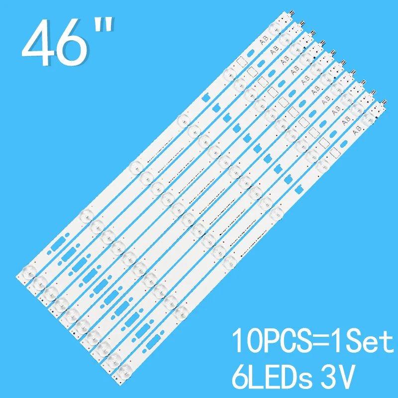 New 10PCS/lot 447mm 6LEDs 3V For SONY 46