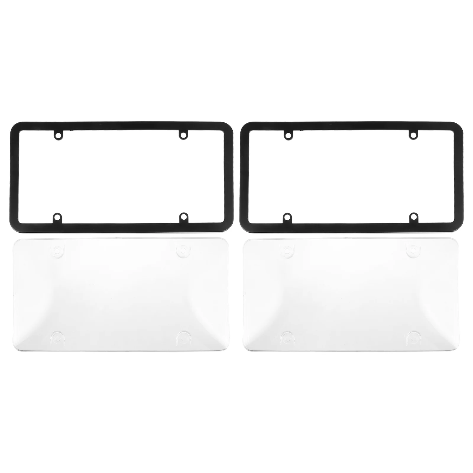 

2pcs Car License Plate Frame Covers USA Standard Car License Frame Shield