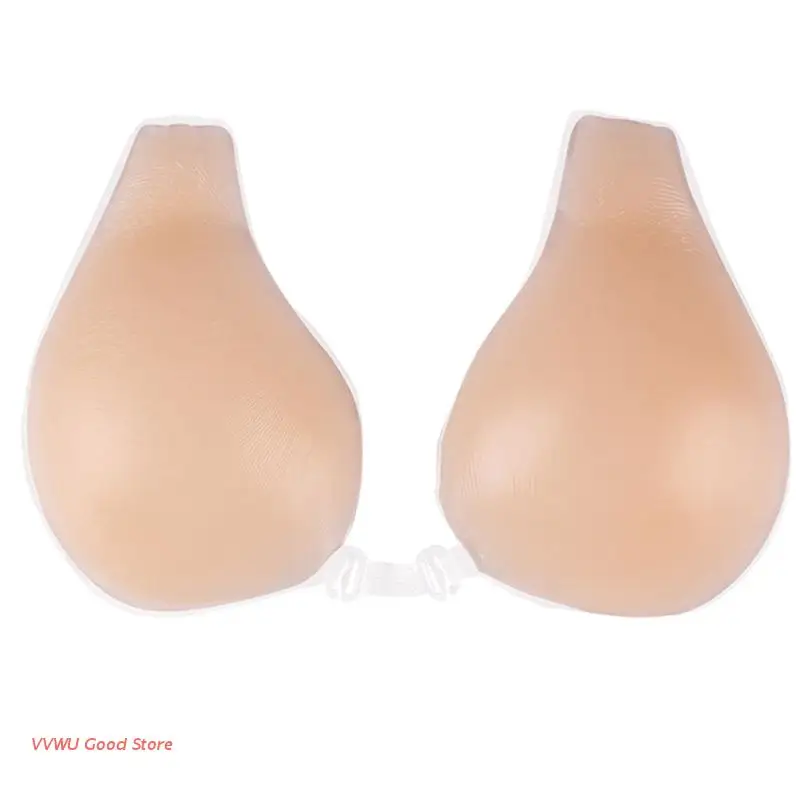 Self-adhesive Bra Invisible Silicone Lift Up Bra Women's Deep V Push Up Bra  Reusable Strapless