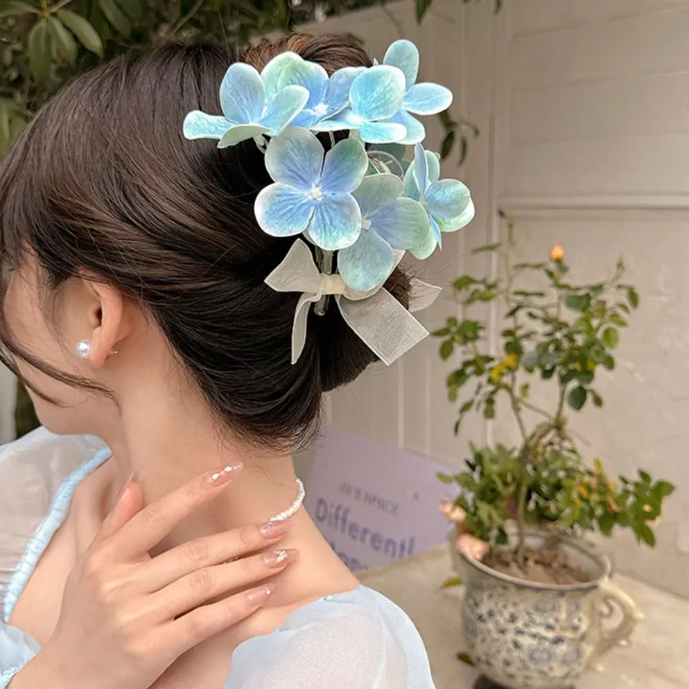 

Sweet Embroidery Ball Flower Claw Clip For Women Bow Ribbon Hair Clip Back Head Spoon Pan Shark Clip Headwear Hair Accessories