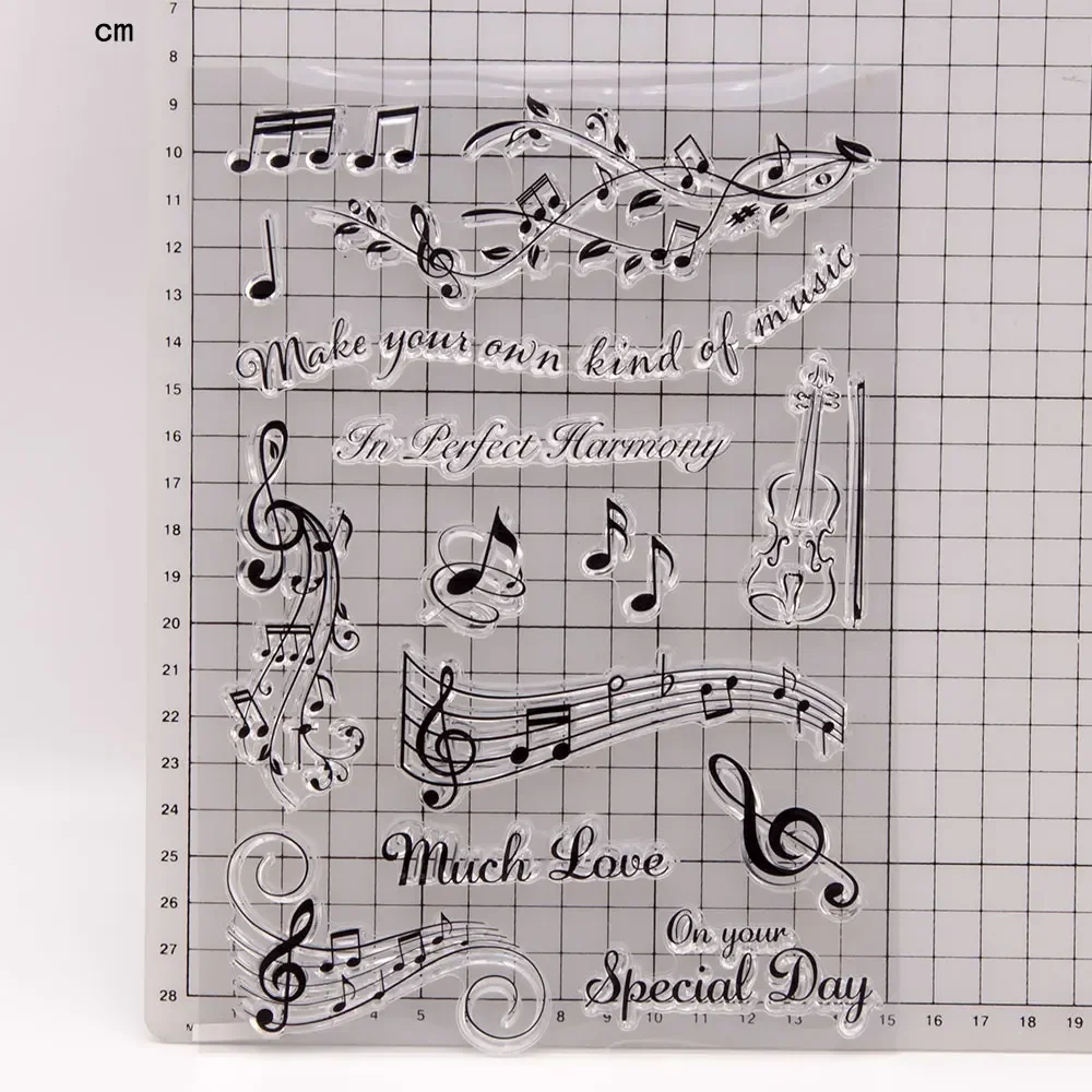 Clear Stamps Music Note Transparent Silicone For Scrapbooking Making Album Photo Handmade Decoration