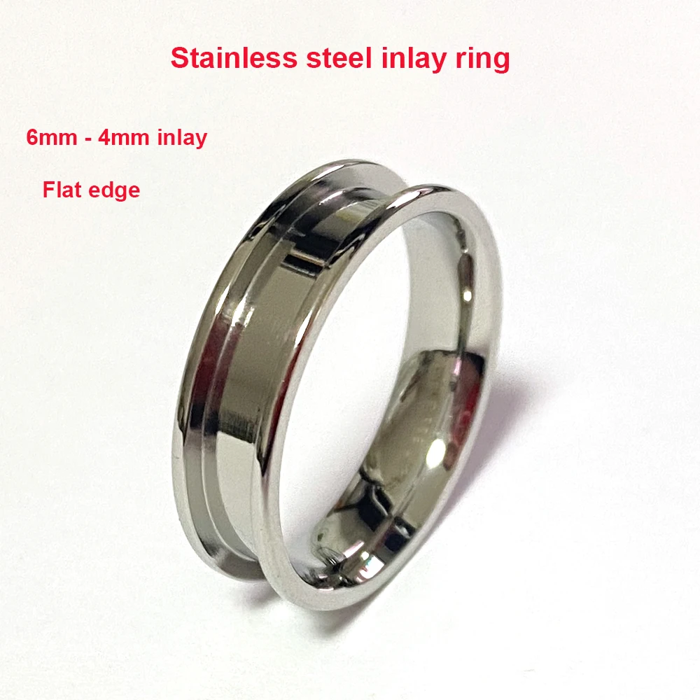 Elegant 6mm Titanium Wave Channel Inlay Blanks - Unique Handmade Jewelry