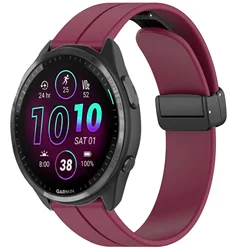 Magnetic Silicone Strap - Premium Comfort & Style - Garmin Venu 3 2 (Wine red)