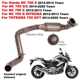 Slip On For Honda NC700 NC750X NC750S NC700X DCT 2012-2020 Motorcycle Exhaust Escape Muffler System Titanium Front Link Pipe