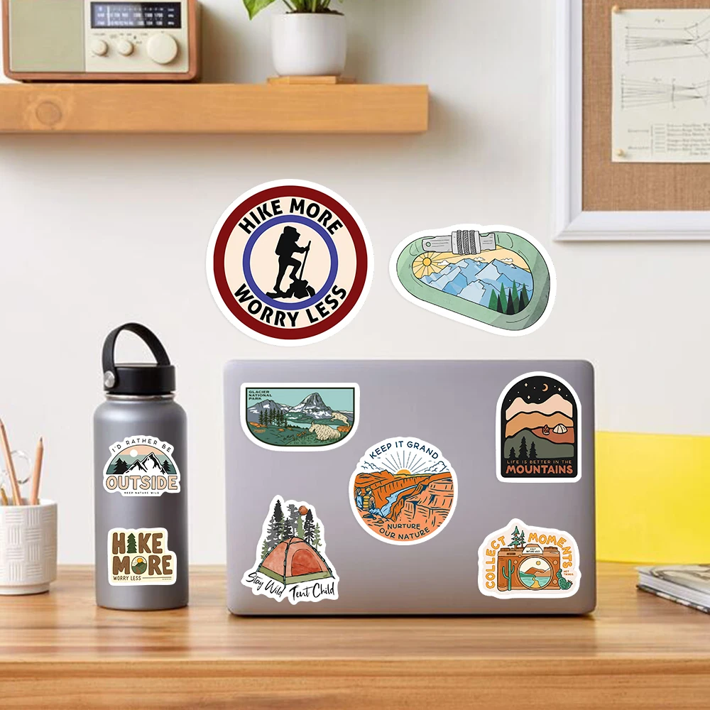 Outdoor Hiking Stickers Pack 5