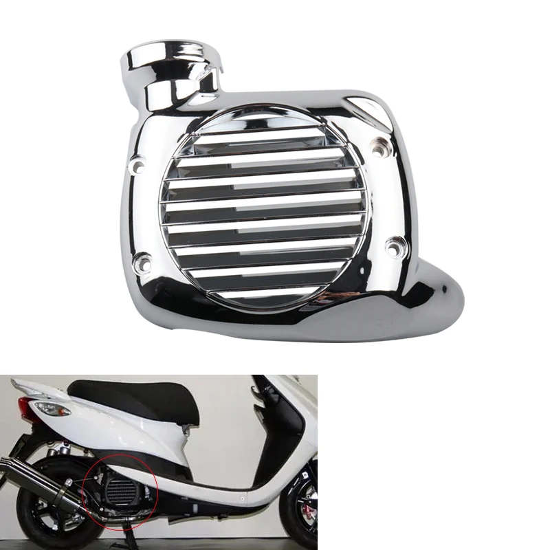 Chrome Fan Cover Cooling Protector Cover For JOG 50 JOG ZR SA36J SA39J VINO 4T Motorcycle Scooter