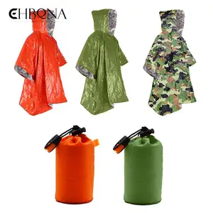 Camping Equipment Cycling Raincoat Emergency Raincoat Reusable Rain Poncho Cold Insulation Rainwear Blankets Survival Tool