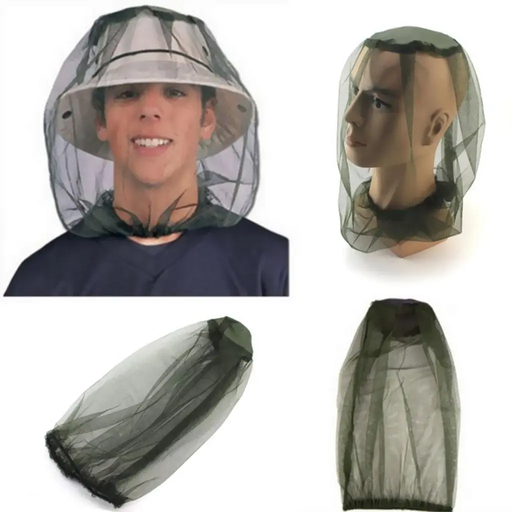 Gauze Net Hat mesh material head Fishing Camping Outdoors Kits