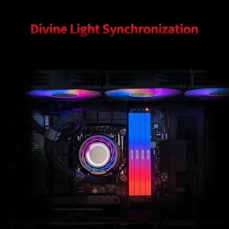 Desktop Ram Memory Desktop Memory Lexar DDR5 CL26/CL28 Memory Strip 32GB(16G*2) 6000/64000/6800/7200/7600/8000Mhz Hynix Adie Vest Strip RGB Light Bar