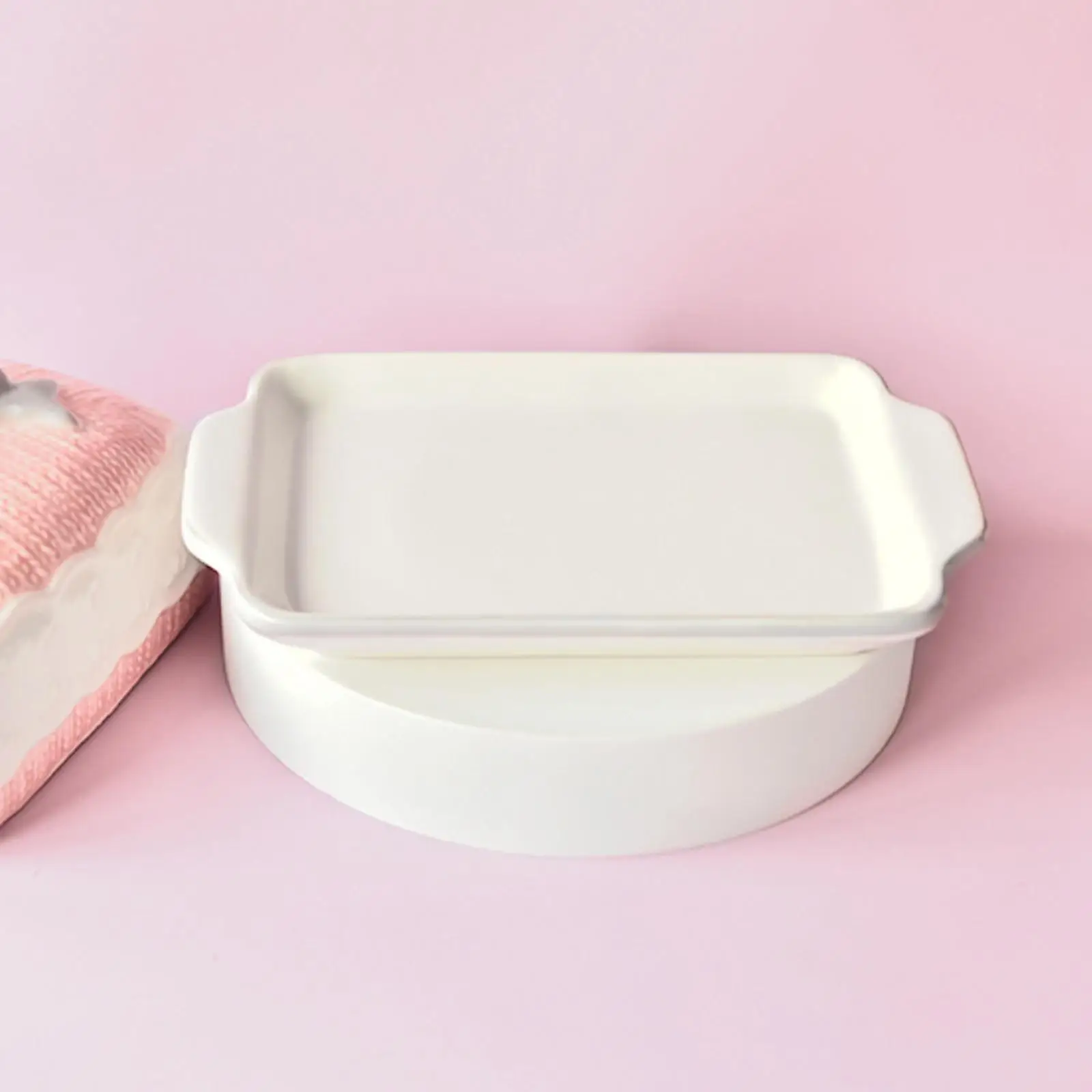 Ceramic Butter Dish with Cover Kitchen Utensils Butter Keeper Storage Plate for Household Dining Room Hotel Fridge