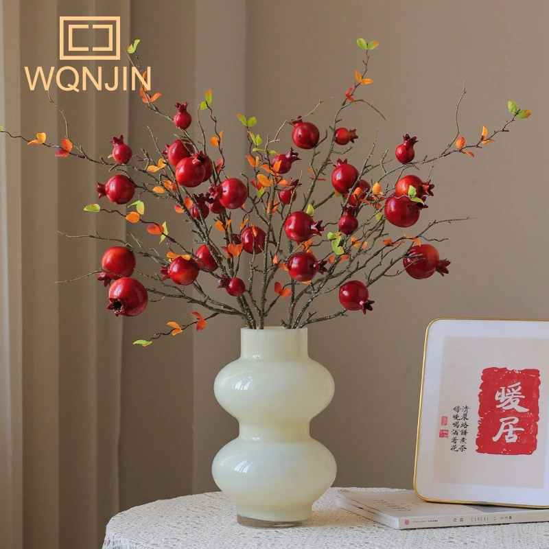 1PC Simulation Pomegranate Fruit New Year Spring Festival Home Living Room Decorations artificial fruits and vegetables
