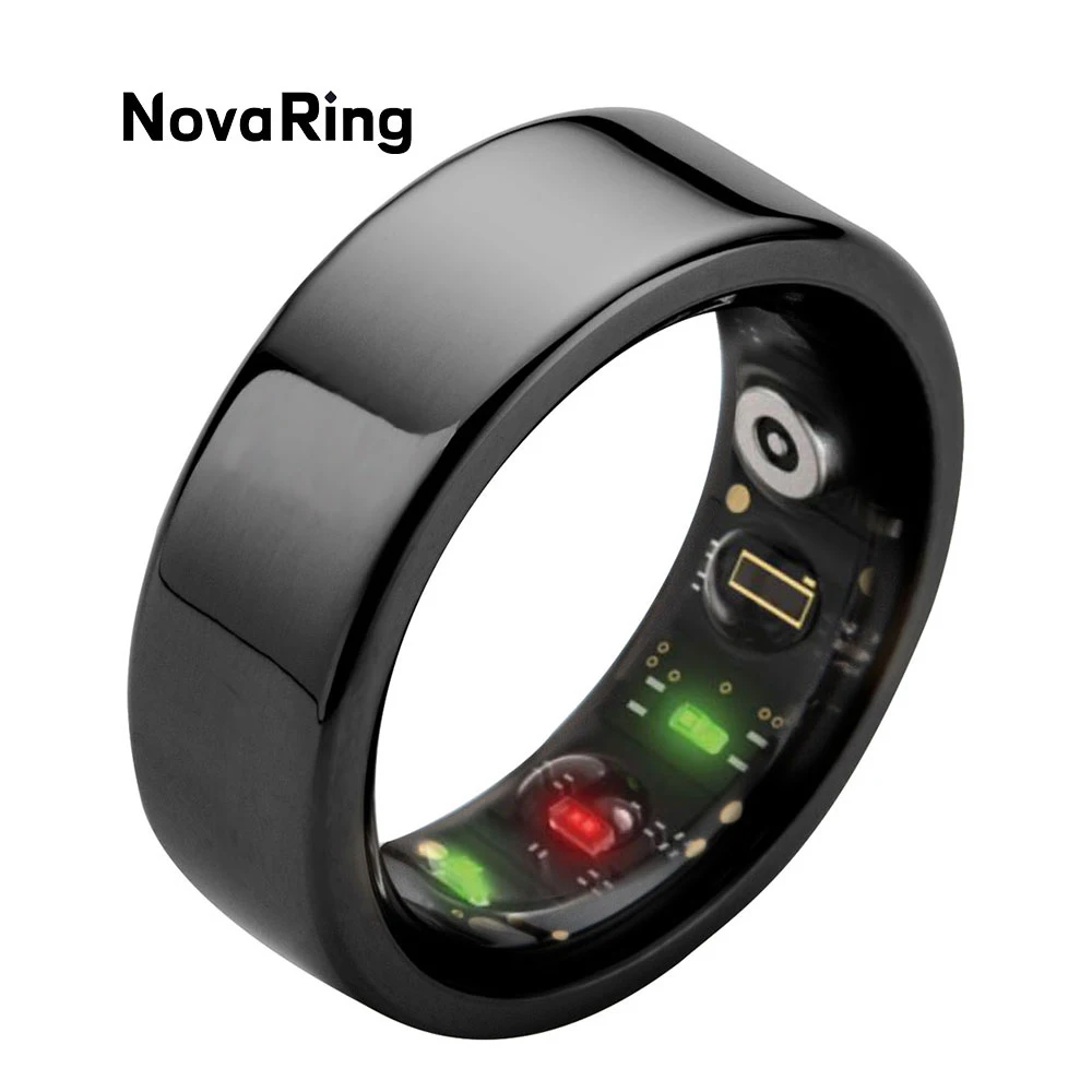 Anello Smart Con Display LED, Fitness Tracker Con Monitoraggio Frequenza Cardiaca, Ossigeno Nel Sangue, Sonno, IP68, Per Android E IOS, Regalo Unisex