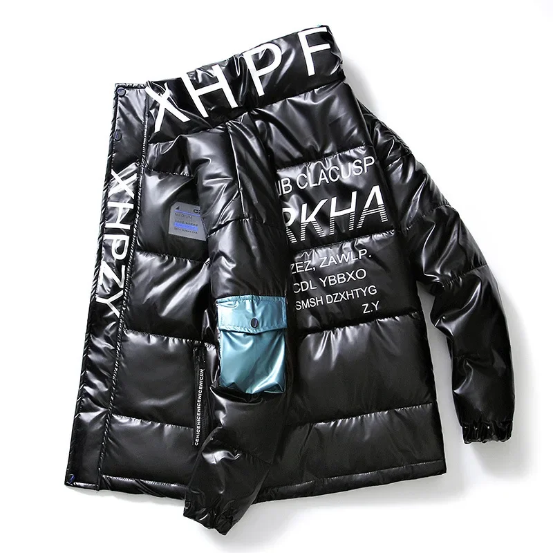 Winter Jacket Men Parkas Thicken Warm Coat Mens Stand Collar Fashion Streetwear Waterproof Down Cotton Winter Coat Down Jacket