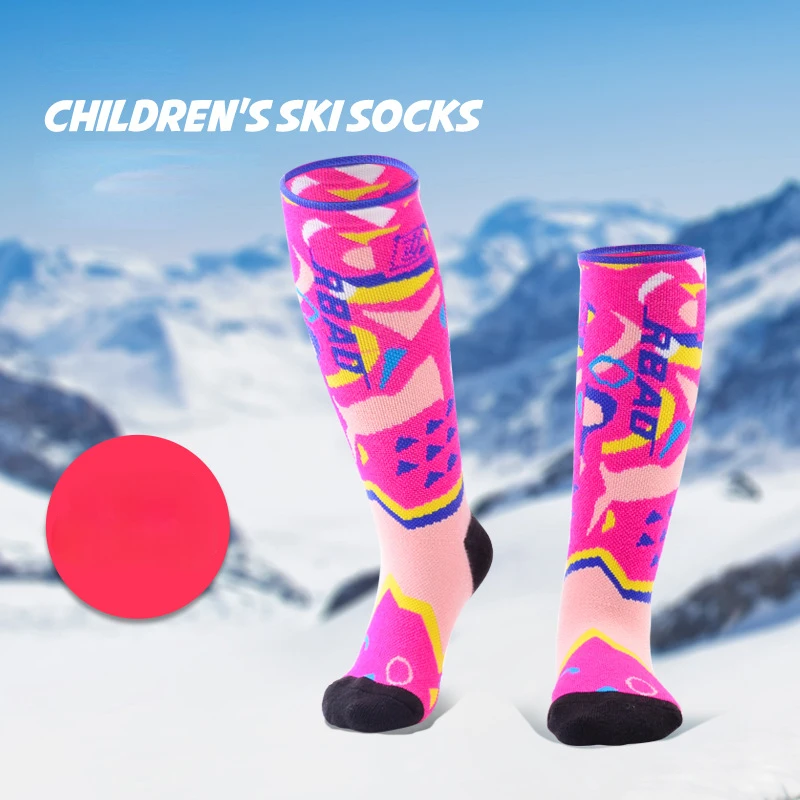 Winter Merino Wool Socks Kids Roller Skating Socks Thickened Warm Long High Snow Boys and Girls Ski