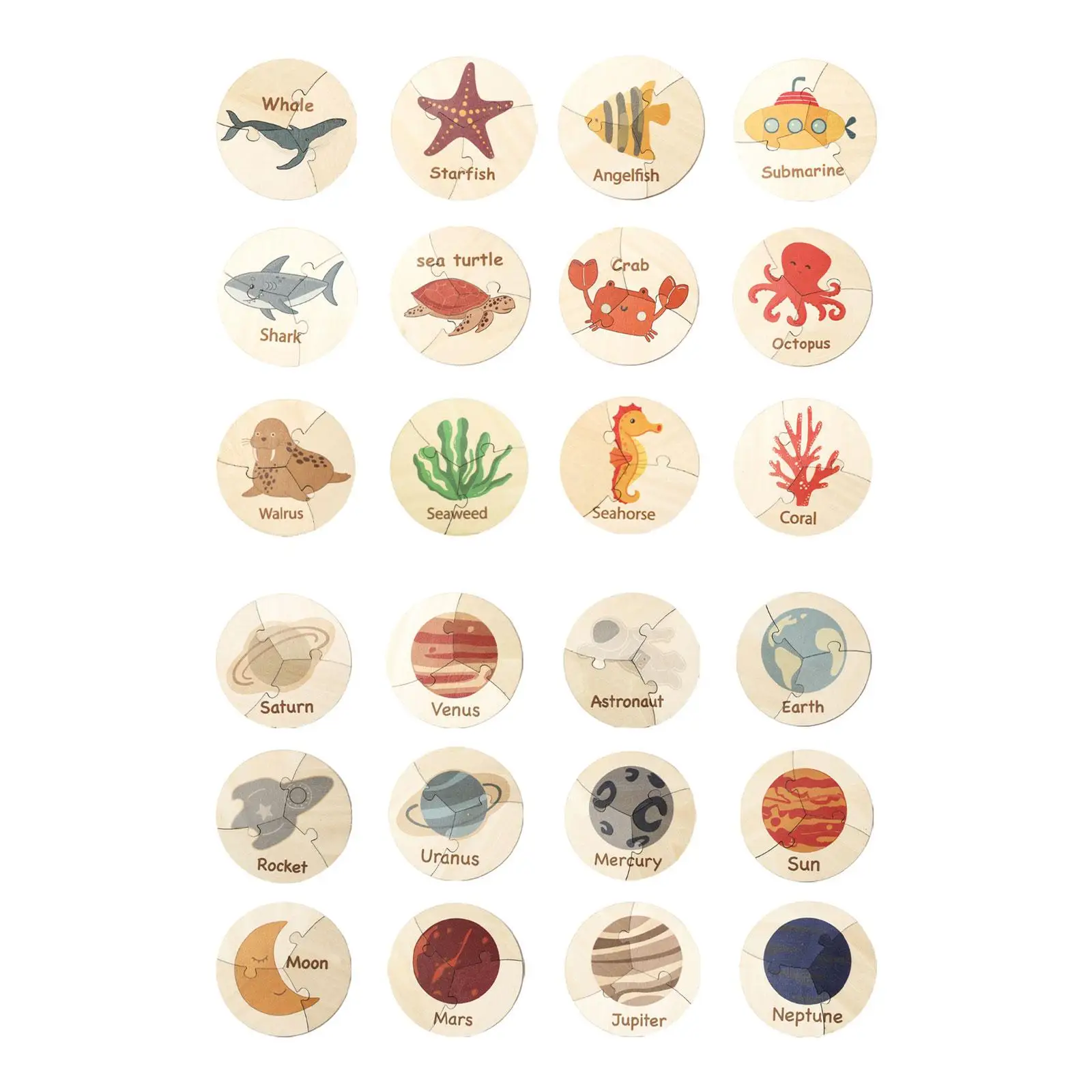 

12Pcs Wooden Wooden Puzzle for Boys and Girls Kids Ages 2-4 Birthday Gifts