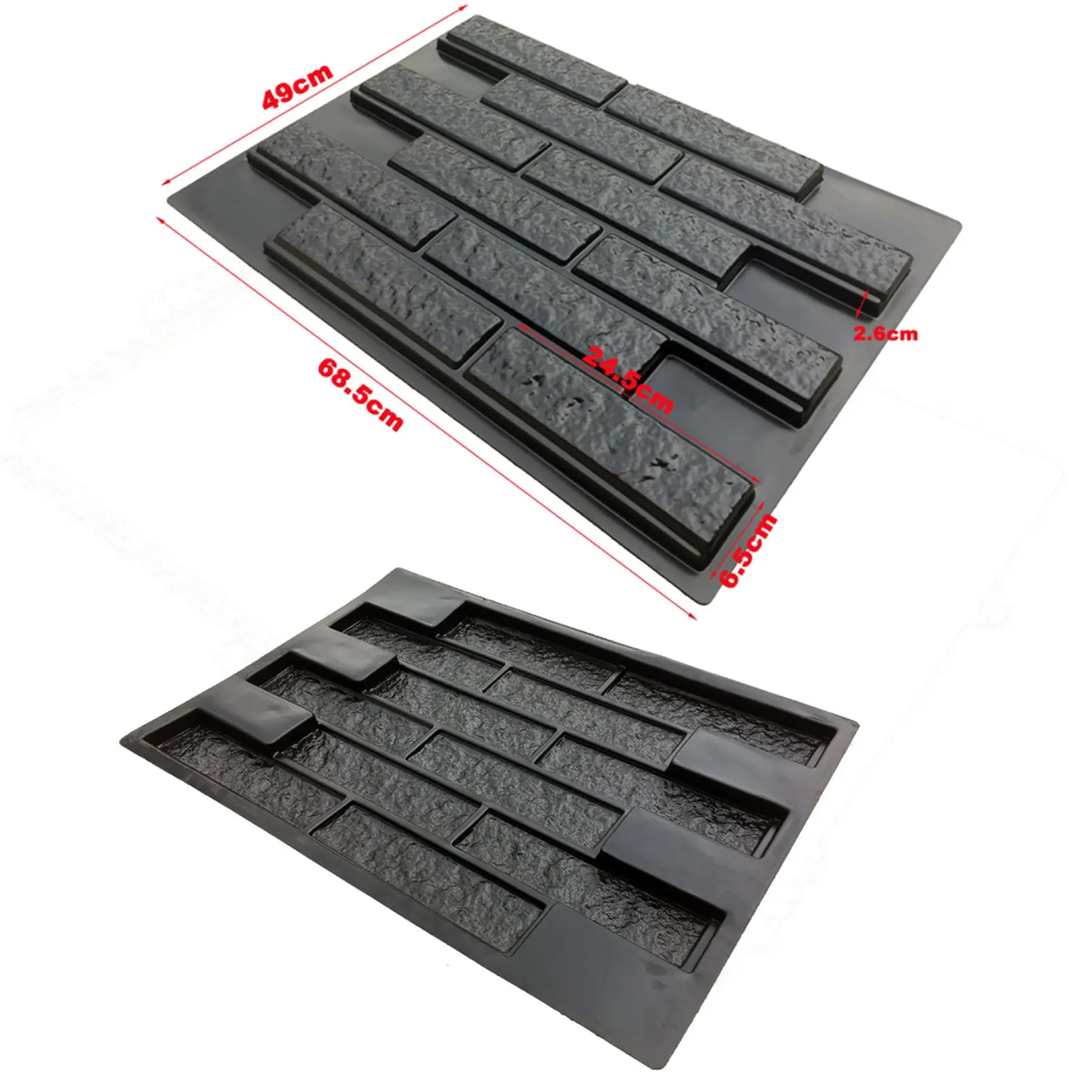 Background Brick Mold Tile Decor Concrete Form GardenConcrete Cement Drop Plastic Mold Wall Garden Decorative Brick Plastic