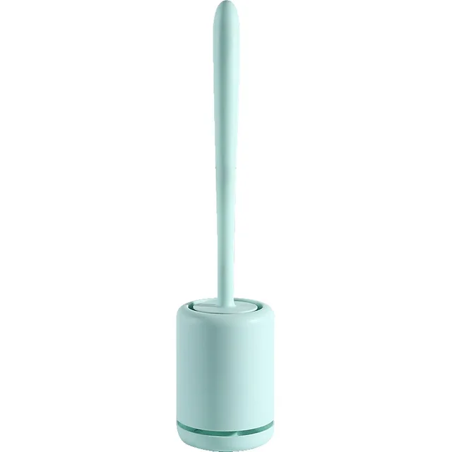 WIKHOSTAR Scopino per WC in silicone Spazzola per pulizia ad asciugatura rapida Spazzola per montaggio a parete con strumento di supporto Accessori per il bagno 6