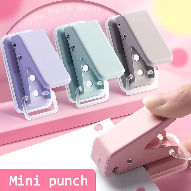 Cute Mini Hole Punchers Paper Circles Cutter,Nice Stationery and  Office,School Equipment,4 Color Available Student Supplies