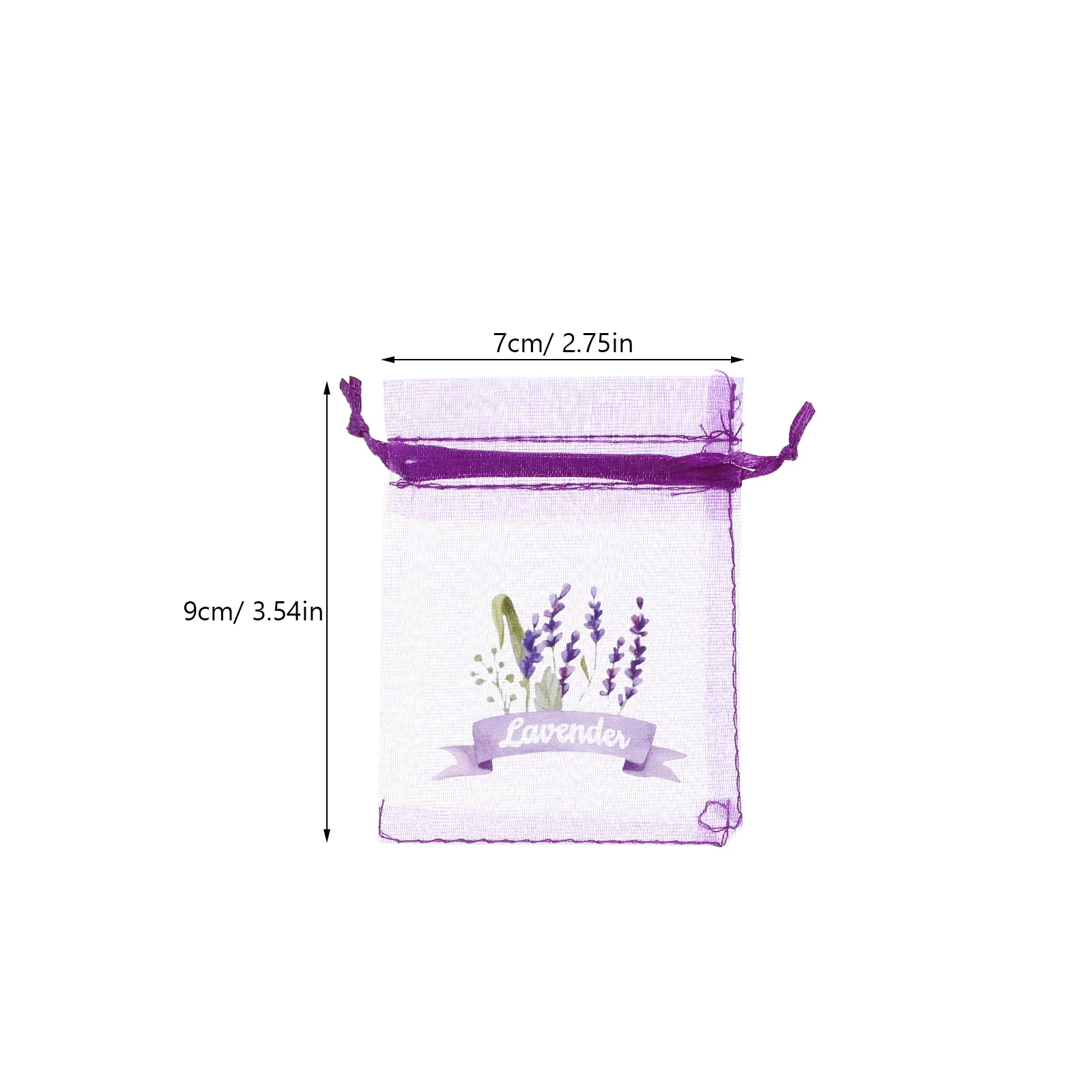 20 Pcs Lavender Bag Gauze Pouches Sachet Bags Clear Party Favor Sachets Empty for Drawstring