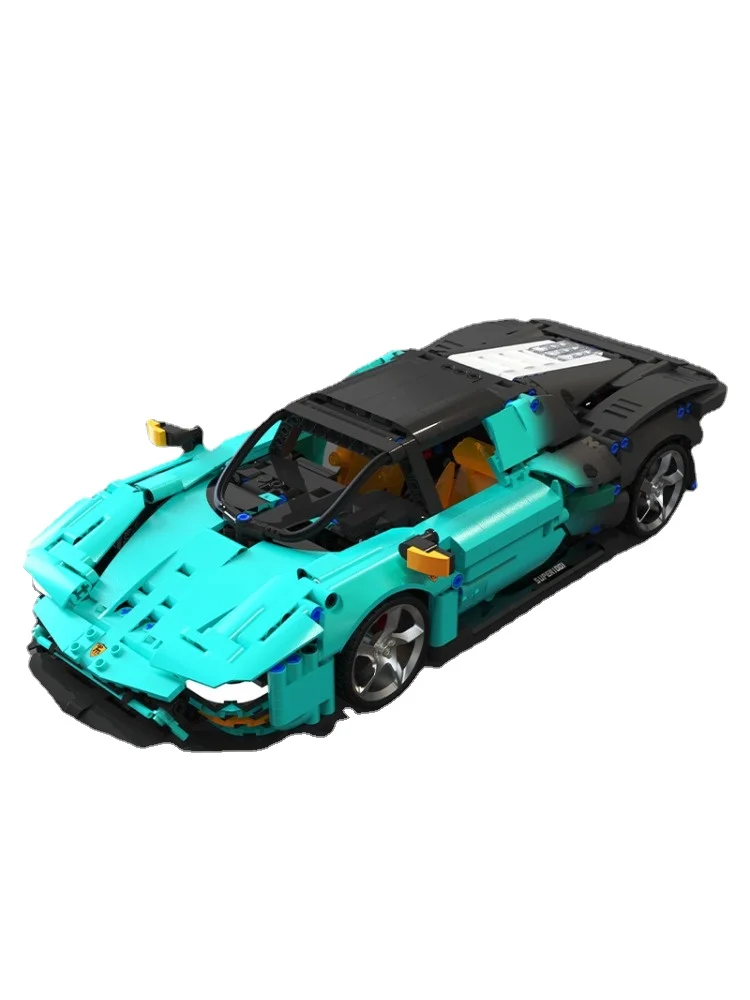Elettrolitico Aurora Sp3 Oro Nero Lambo 1:14 Telecomando Auto Sportiva Building Block Ragazzi Assemblaggio Giocattolo