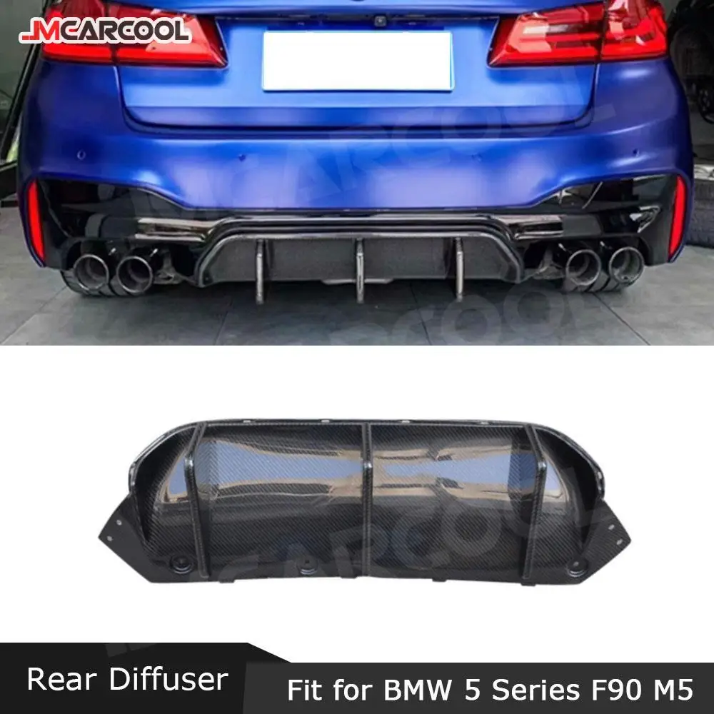 

Dry Carbon Fiber Rear Bumper Lip Diffuser Extension Covers for BMW 5 Series F90 M5 2017 2018 2019