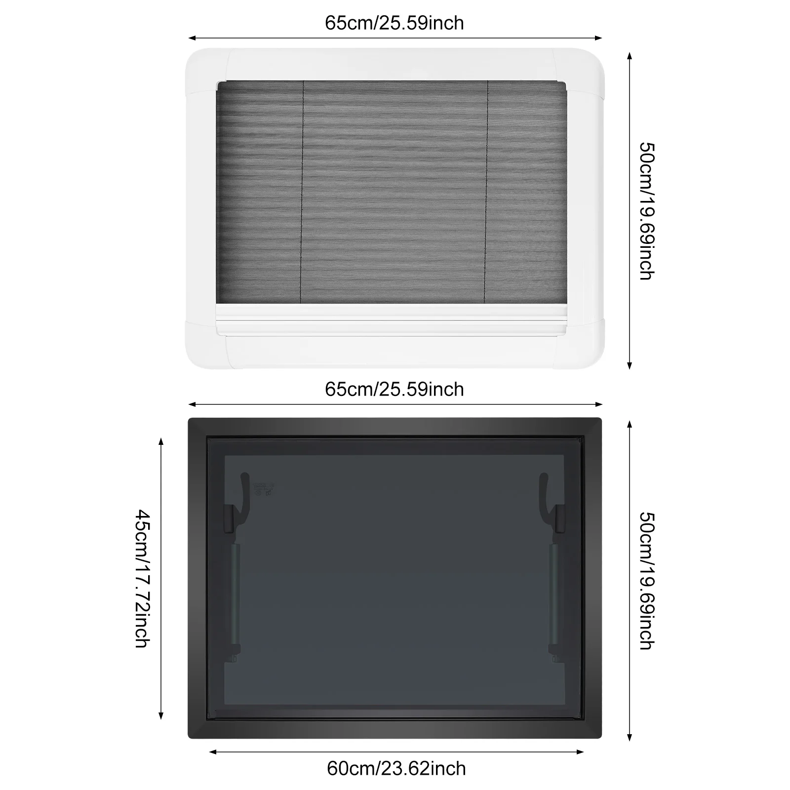 RV Wohnmobil Schiebefenster Stoßfestes RV-Außenfenster Hoher Sichtschutz für Wohnmobile Anhänger/Pickup-Trucks – Detail 2