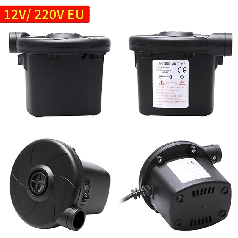 Electric Inflatable Pump 220V/12V Quick Air Filling Compressor With 3 Nozzles for Car Camping Life Buoy Boat Cushion air pump