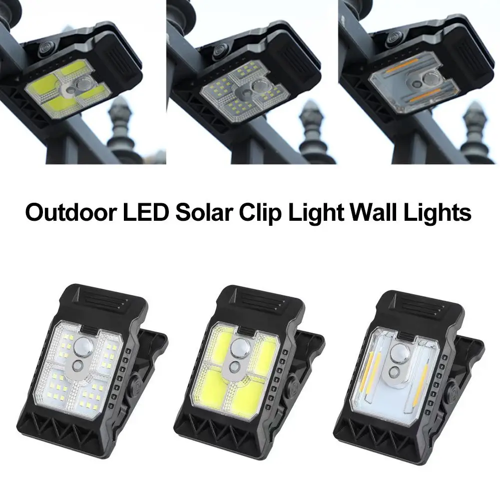 Solar Outdoor Light Wireless Waterproof IP65 Hanging Wall Mount Clip On 8-12H Auto On Off All Weather Patio Garden Tent Decor