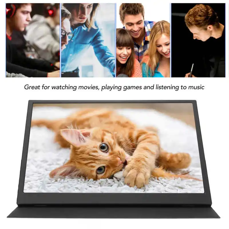 ƮϿ ޴ , ũ USB C ̴ HD Ƽ̵ ̽, IPS ̹ , 15.6 ġ, 1080P 
