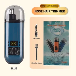 Electric 2-in-1 Painless Ear, Nose, and Eyebrow Hair Trimmer (Green)