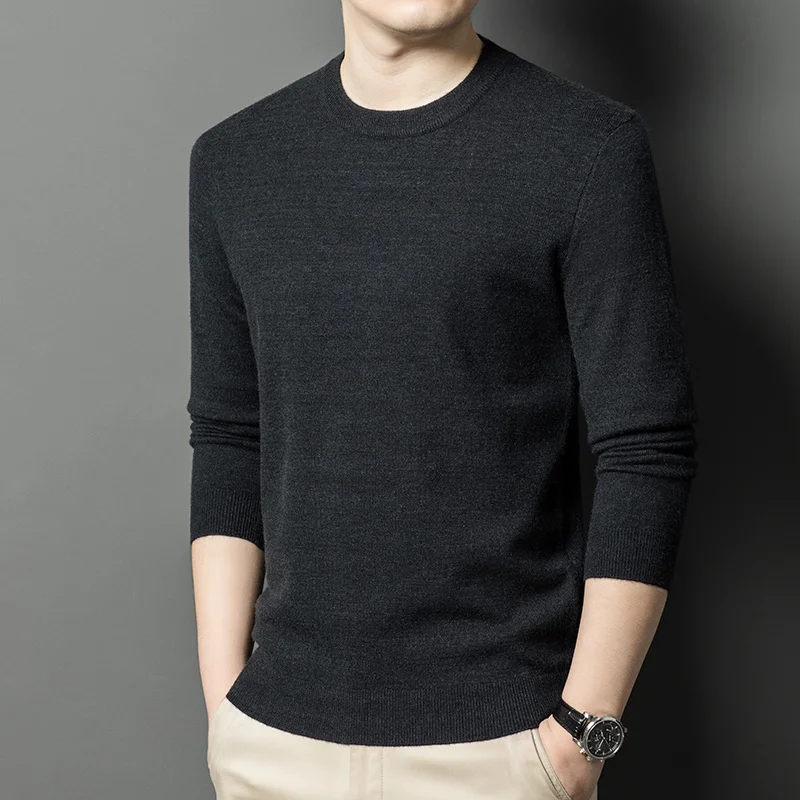 2025, neuer Herren-Freizeitpullover, Rundhalsausschnitt, lange Ärmel, Strickpullover, Rautenmuster, modisches, vielseitiges Oberteil – Detail 15