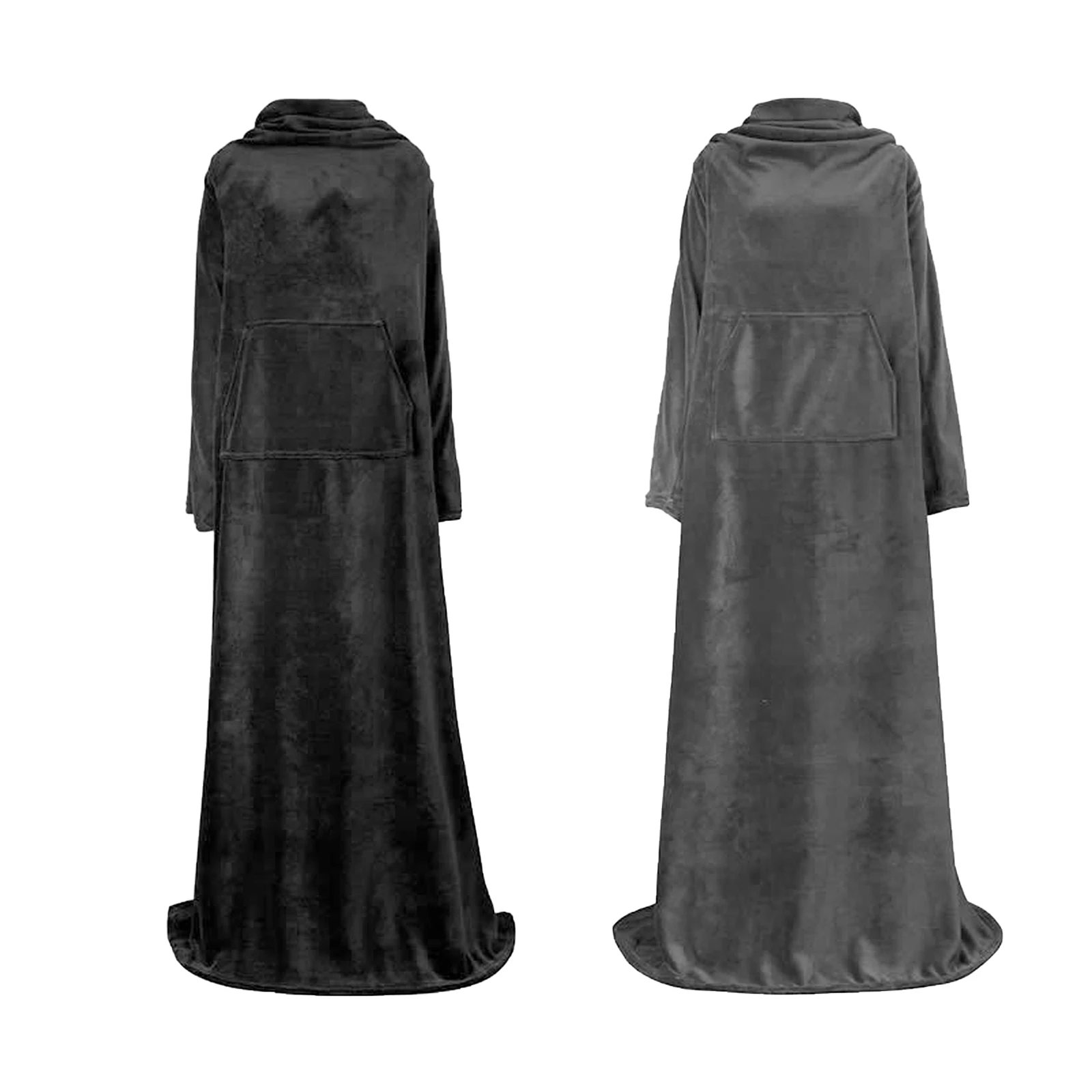 WearableBlanketWithSleevesWinterSoftSherpaWeightedSofaBlanket