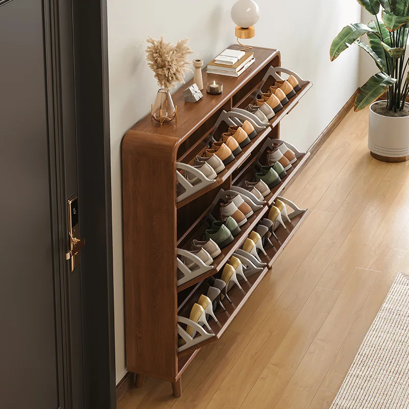 

Slim Ultra Thin Decorative Shoe Cabinets Assembly Shelf Display Cupboard Shoe Rack Stand Holder Muebles Home Furniture YX50SC