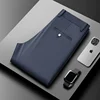Draping Ice Silk Summer Thin Casual Pants Men's Straight High-End Slim Elastic Breathable Soft Business Trousers 1