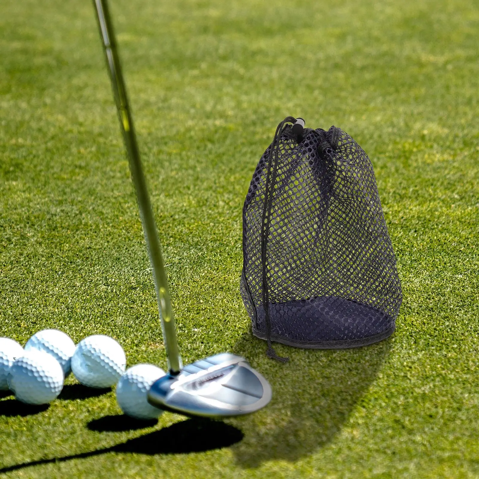 Golf Ball Bag Drawstring Mesh Storage Pouch Tennis Balls Basketball Accessories Sports Equipment Racquet Sports Golfs Balls