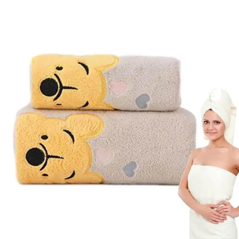 

Bathroom Towel Set Versatile & Cozy Soft Quick Drying Bathroom Towels Enlarged And Thickened Colorful 1 Hand Towel 1 Bath Towel