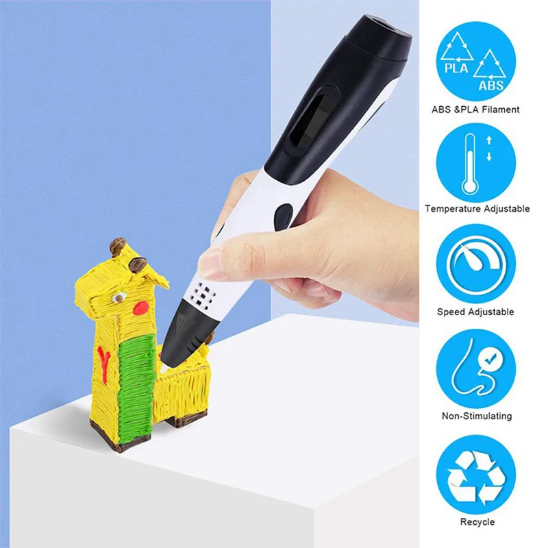 Luxmoc 3D Printing Pen Low Temperature Children's Three-Dimensional Graffiti Painting Puzzle Gift Models Toys 3D Drawing Pen