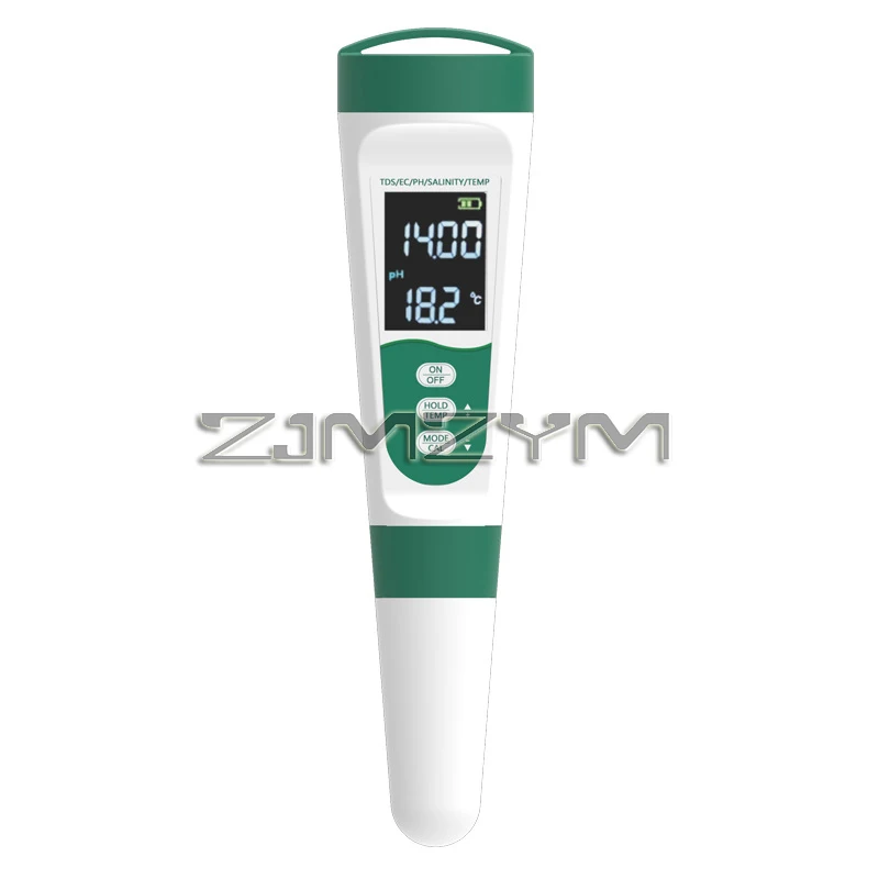 

5 IN 1 Digital LCD PH Meter Water Quality Tester PH/EC/TDS/SALT/TEMP Monitor Tester For Pools, Drinking Water, Aquariums